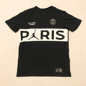 Nike Air Jordan Paris Saint Germain  PSG Black Shirt Mens Medium